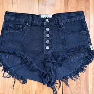 One Teaspoon Rollers Low Waist Denim Shorts 24